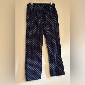 Derek Rose London Men’s Pajama Pants – Navy Geometric Print – 100% Cotton Size L